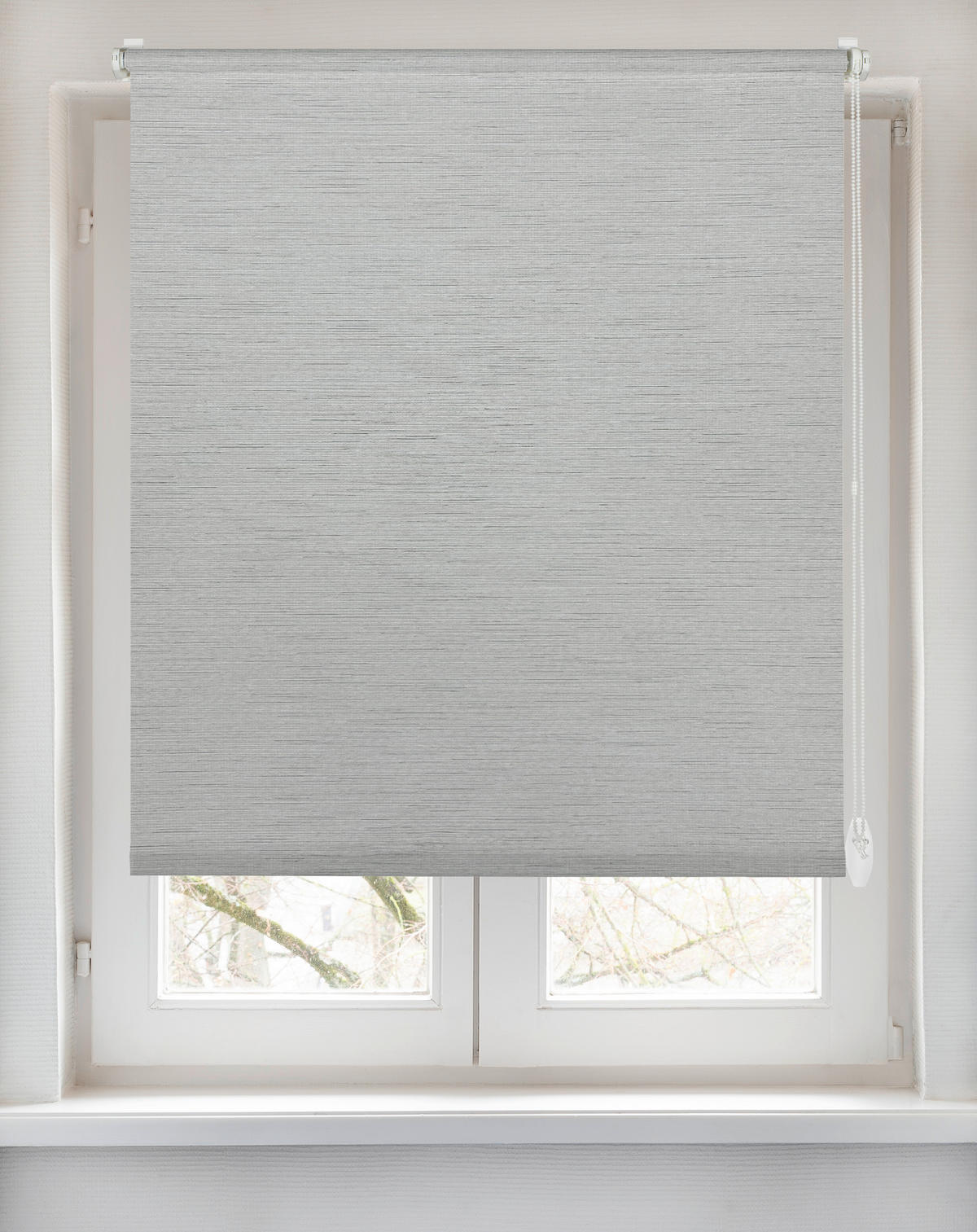 Boviva Klebe-/Klemmrollo Lino Silbergrau B/L: ca. 120x150 cm Lino - Silbergrau (120,00/150,00cm) - Boviva