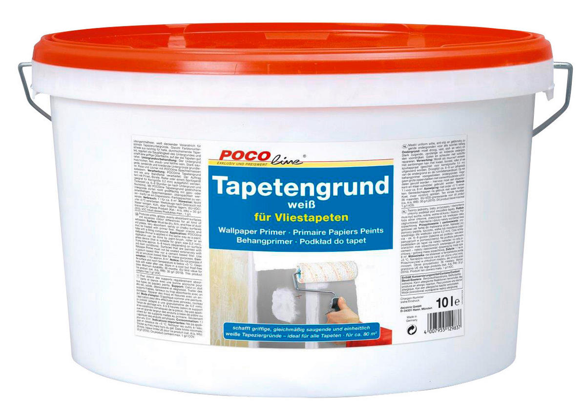 POCOline Tapetengrund weiß ca. 10 l Tapetengrund 10l - weiß (10,00l) - POCOline