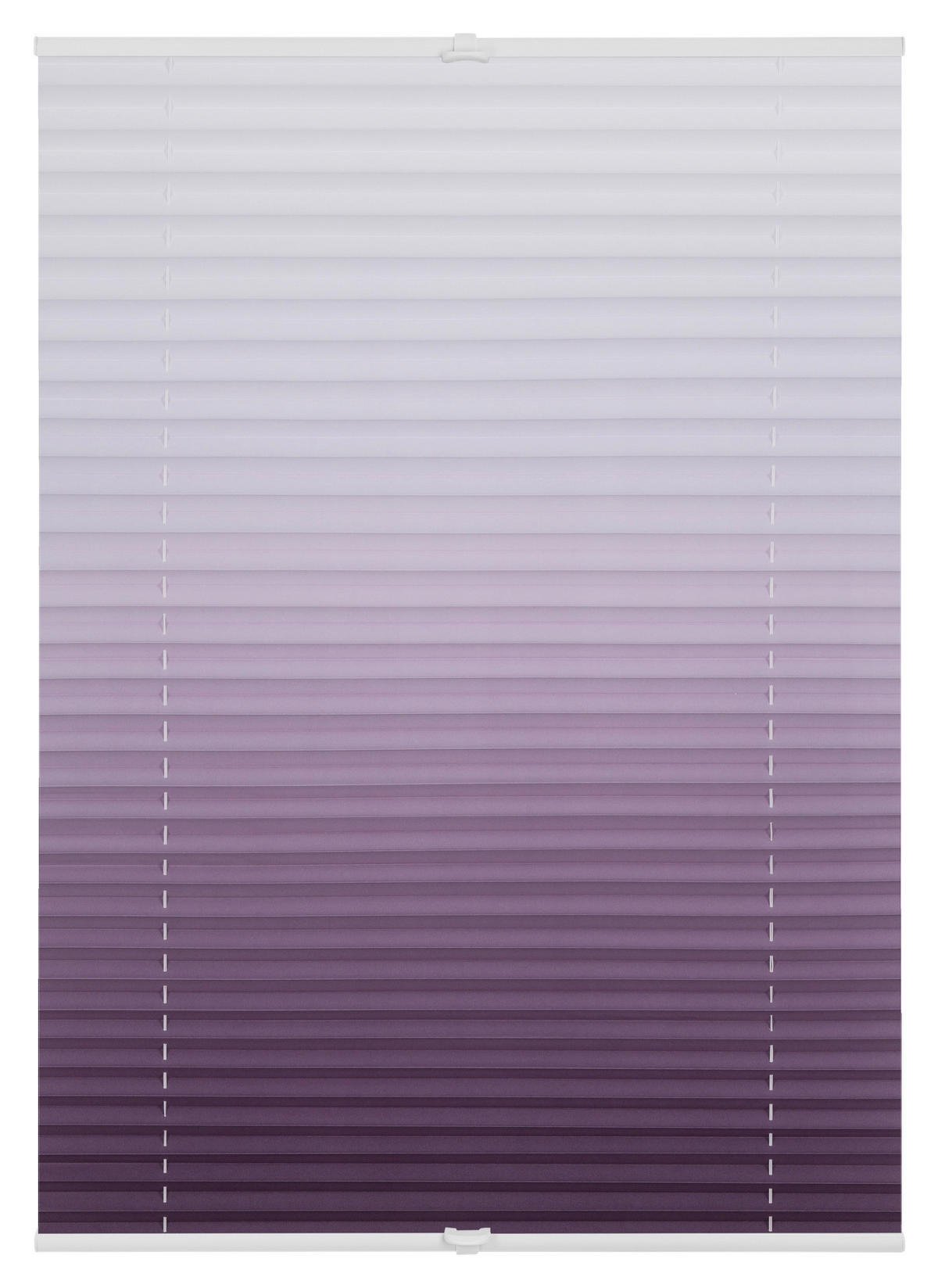 Spannplissee Farbverlauf lila B/L: ca. 120x130 cm Farbverlauf - lila/weiß (120,00/130,00cm) - LICHTBLICK