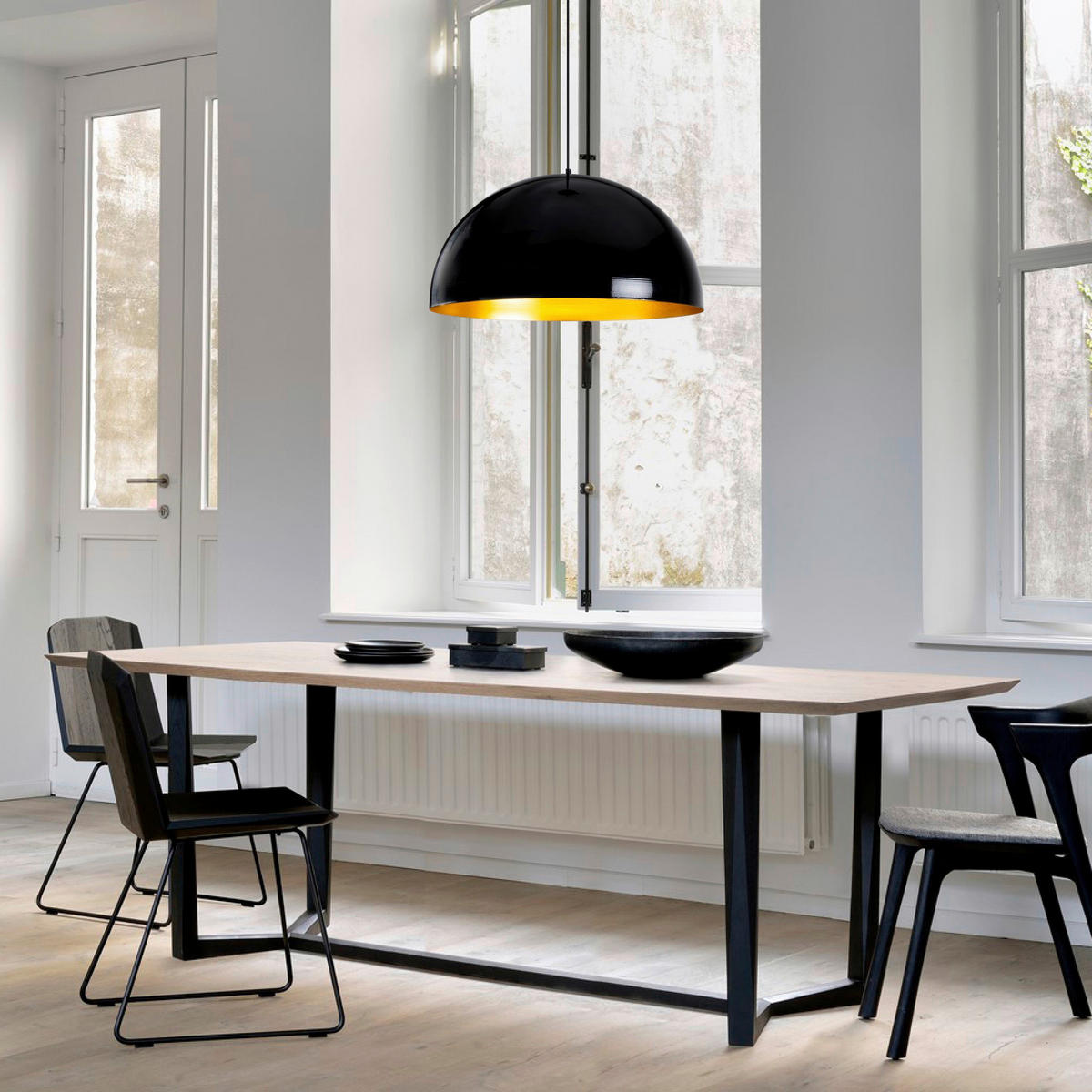 Opviq Pendelleuchte Berceste schwarz Metall B/H/T/L/D: ca. 60x126x60x60x60 cm E27 1 Brennstellen Berceste - schwarz (60,00/60,00/126,00cm) - Opviq