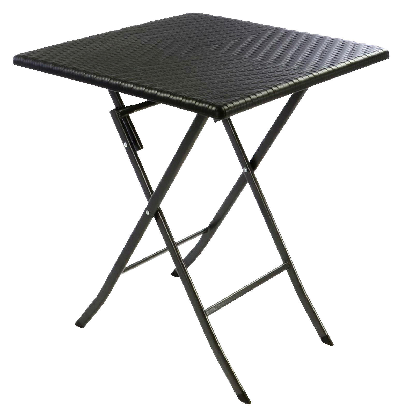 VCM Gartentisch schwarz Polyrattan B/H/L: ca. 61x75x61 cm Gatrntisch - schwarz (61,00/61,00/75,00cm) - VCM