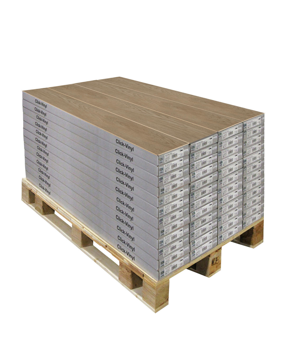 Click-Vinylboden Eiche natur ca. 3,109 m² im Paket  B/L: ca. 18,2x122 cm pro Paket Eiche natur ca. 3,109 m² im Paket - (18,20/122,00cm)