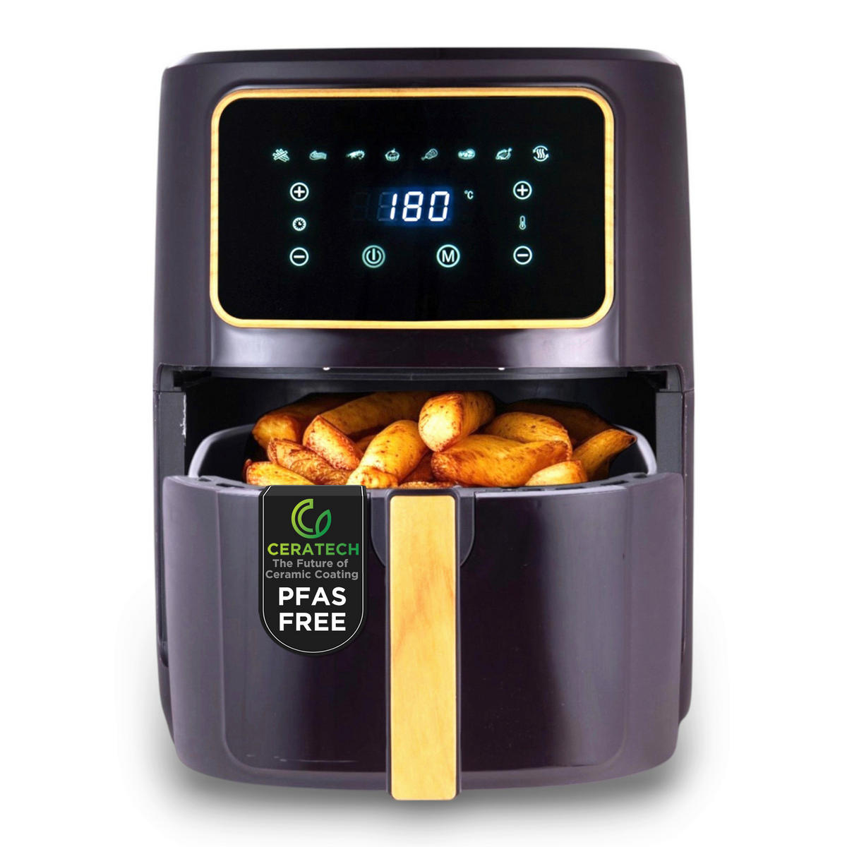 BERGNER Heißluftfritteuse BG-51186-GY OLIVAR - schwarz (29,00/35,00/27,00cm) - BERGNER