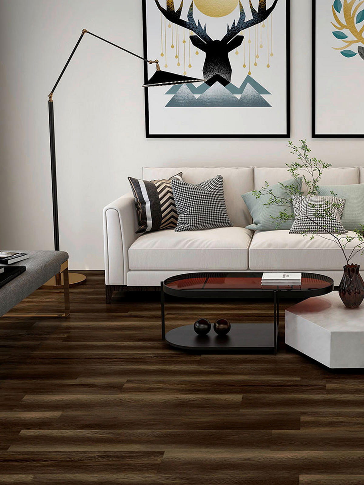 Check One Click-Vinylboden Felizitas ca. 2,782 m² im Paket  B/L: ca. 22,8x122 cm pro Paket Felizitas ca. 2,782 m² im Paket - (122,00/22,80/0,45cm) - Check One