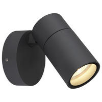 Außenleuchte schwarz transparent anthrazit B/H/T: ca. 9,5x11,8x10,5 cm PIPER - schwarz/anthrazit (9,50/11,80/10,50cm) - GLOBO