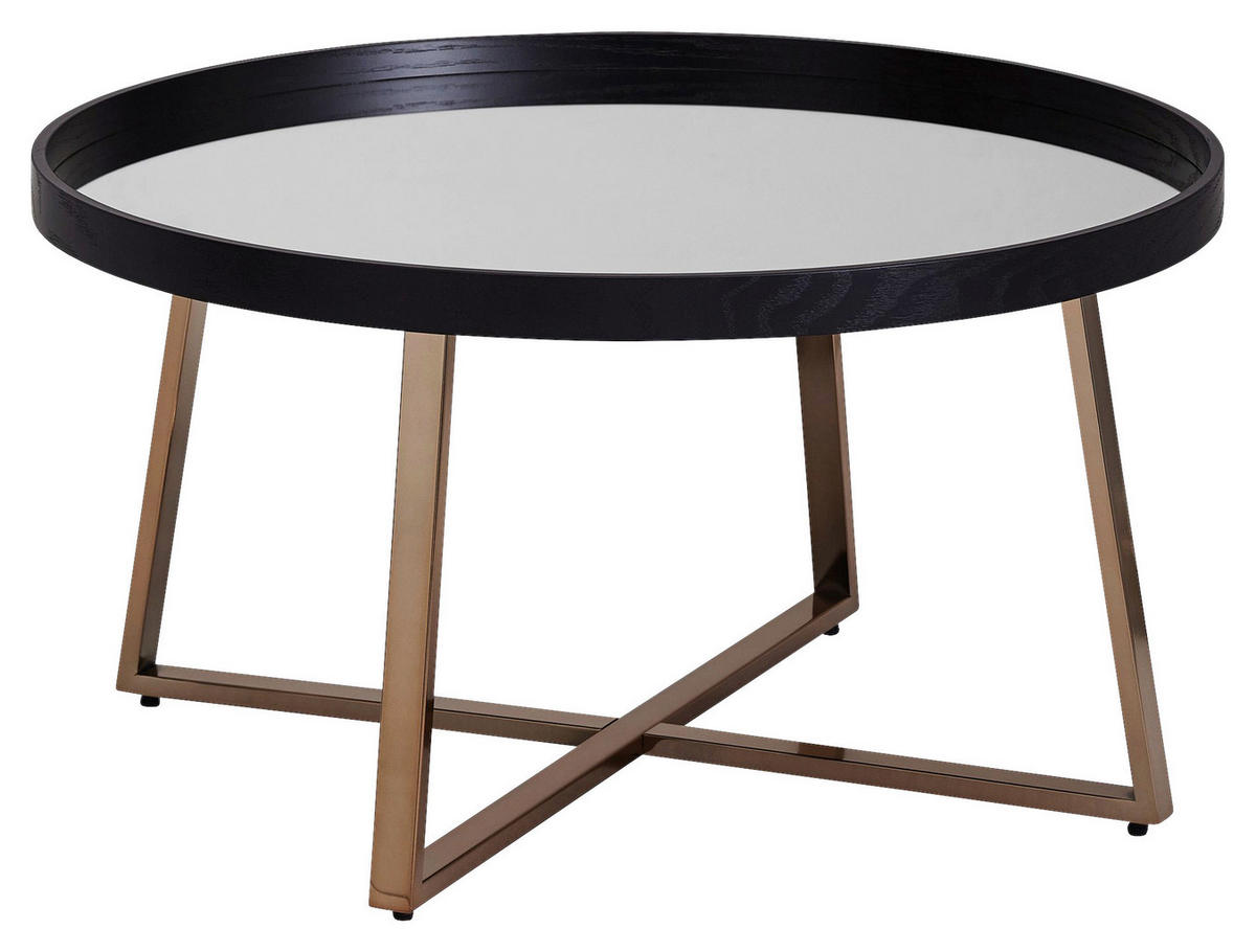 Couchtisch schwarz B/H/T: ca. 78x42x78 cm Couchtisch - schwarz (78,00/42,00/78,00cm) - Wohnling