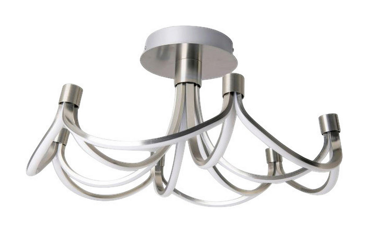 Näve Leuchten LED Deckenleuchte NV1379646 nickel matt Metall Kunststoff H/D: ca. 30x60 cm null 5 Brennstellen Festos - nickel matt (60,00/30,00cm) - Näve Leuchten