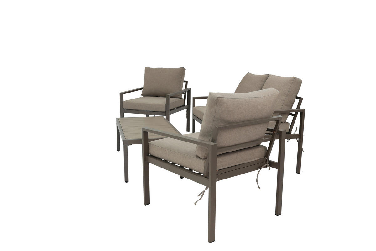 POCOline Gartensitzgruppe Toulouse braun Stahl Toulouse - braun/beige - POCOline