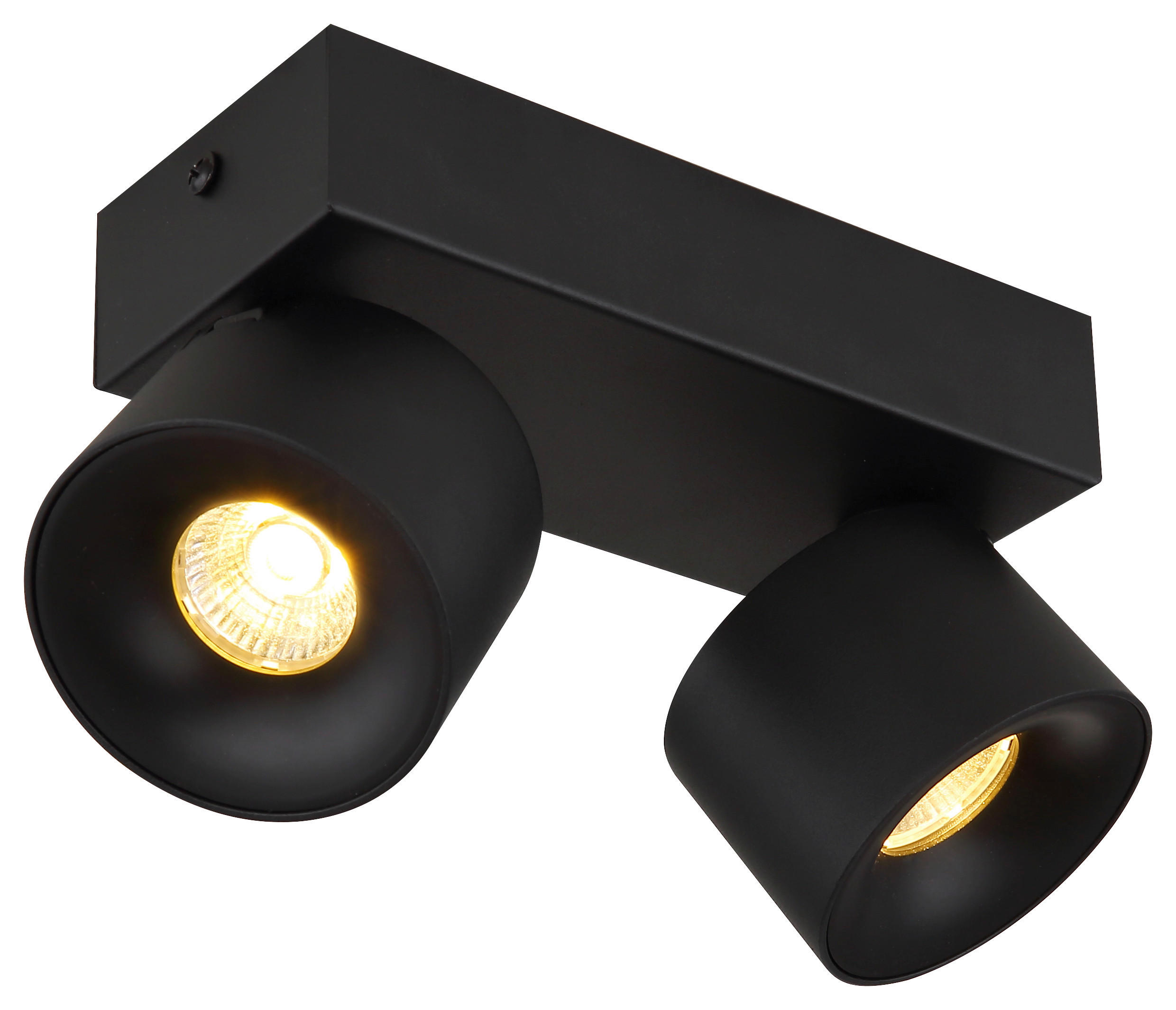 GLOBO LED-Spot schwarz Kunststoff Metall Aluminium B/H/T: ca. 7,2x12x20,5 cm 2 Brennstellen RAE - schwarz (7,20/12,00/20,50cm) - GLOBO