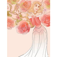 Komar Poster Sleeping Beauty Roses Disney B/L: ca. 30x40 cm Sleeping Beauty Roses - (30,00/40,00cm) - Komar