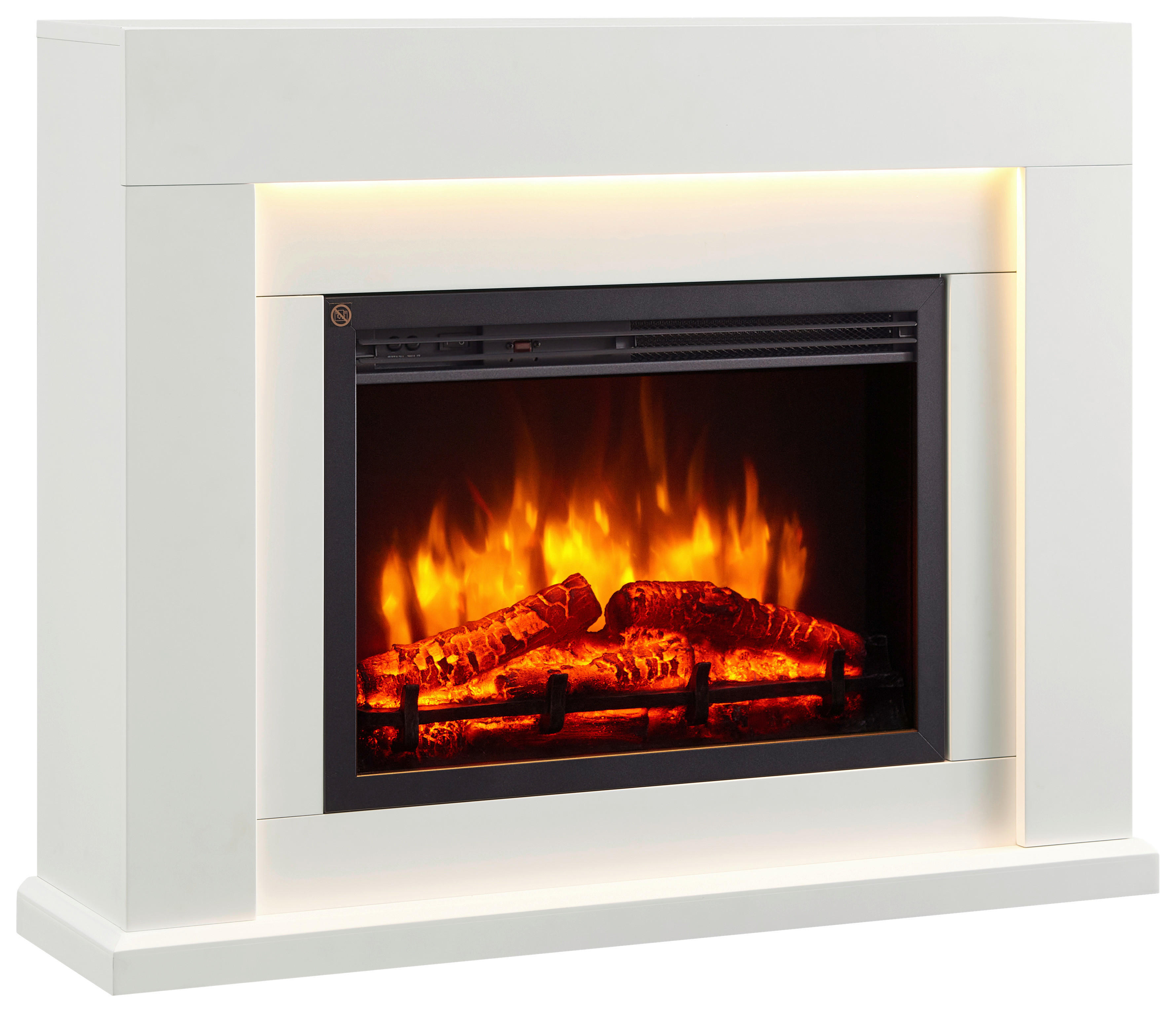 Balderia Elektrischer Kamin Elektra weiß MDF B/H/T: ca. 100x78,9x25,8 cm Elekt.-Kamin Elektra EF119B-MT119F - weiß (100,00/78,90/25,80cm) - Balderia