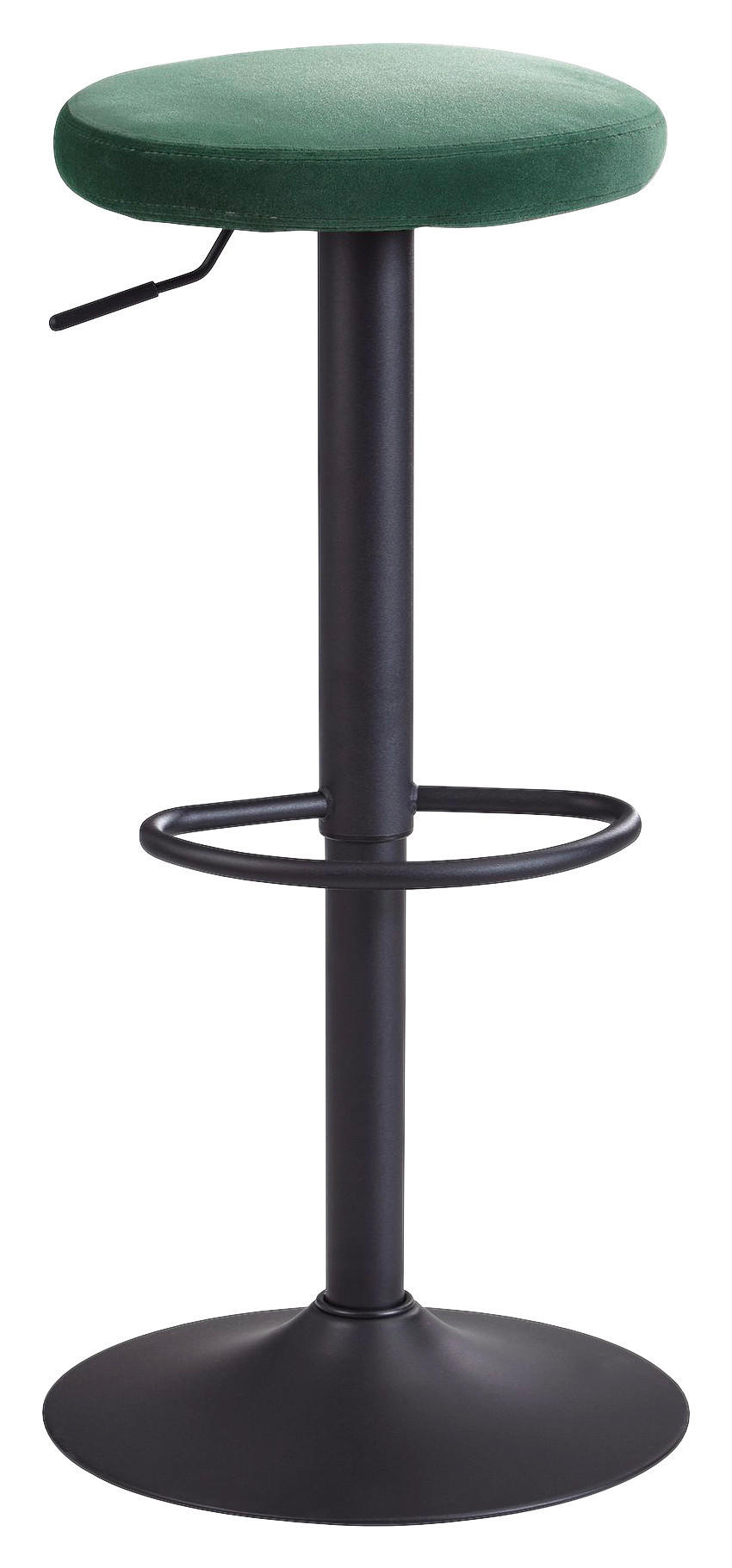 Barhocker grün schwarz Stoff Eisen B/H/T: ca. 40x58x40 cm Barhocker - schwarz/grün (40,00/58,00/40,00cm) - Wohnling