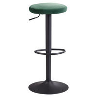 Barhocker grün schwarz Stoff Eisen B/H/T: ca. 40x58x40 cm Barhocker - schwarz/grün (40,00/58,00/40,00cm) - Wohnling