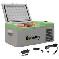 Outsunny Kompressor Kühlbox grau Kunststoff B/H/L: ca. 32x26x60 cm Kompressor Kühlbox 16l - grau (60,00/32,00/26,00cm) - Outsunny