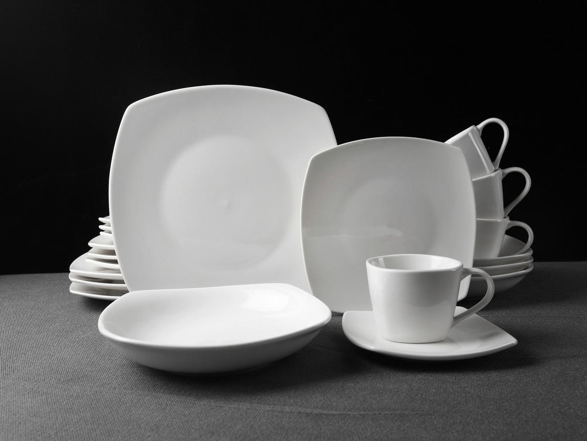 ECHTWERK Kombiservice Classic weiß Porzellan 20 tlg. Classic - weiß (39,00/27,00/29,00cm) - ECHTWERK