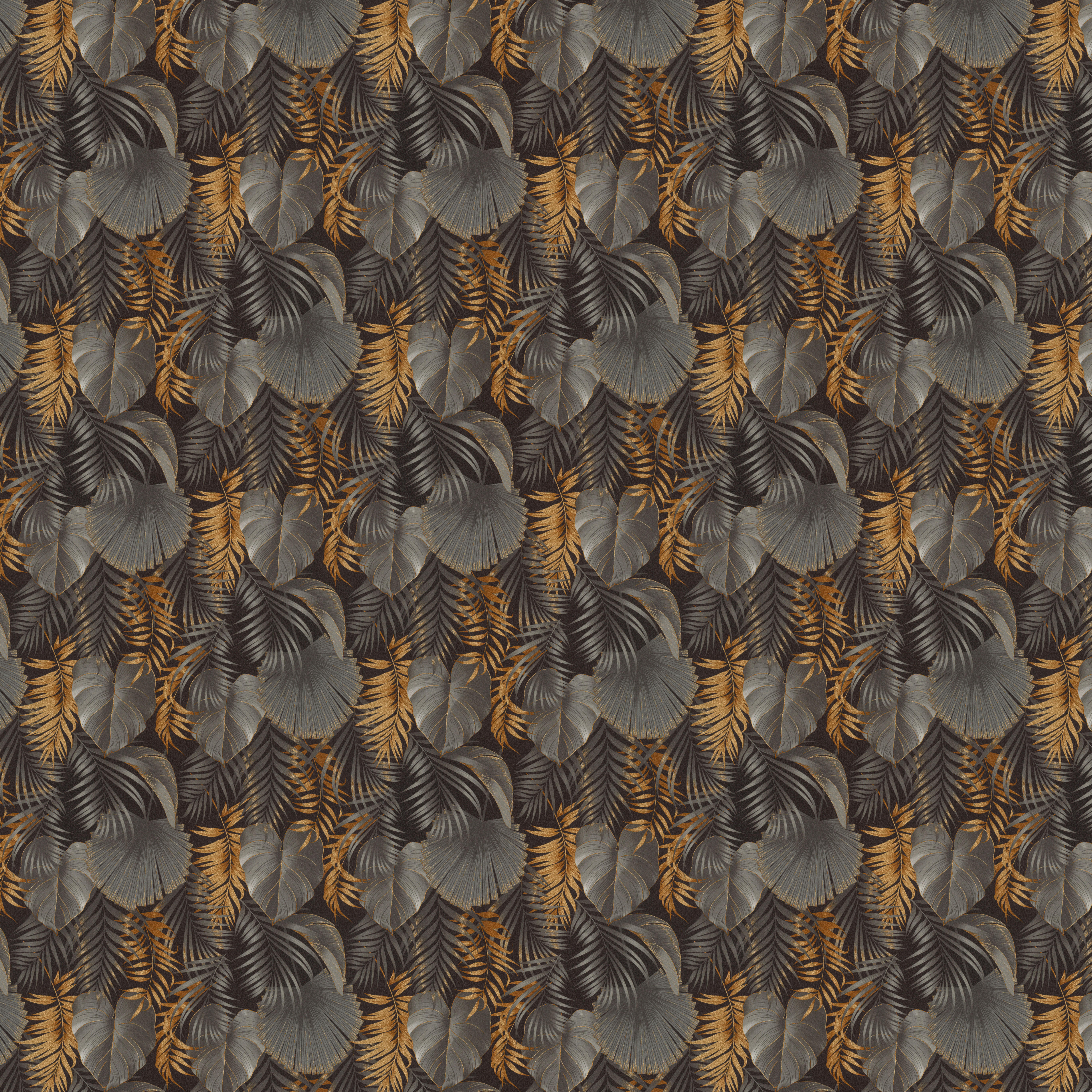 Vliestapete Dschungel schwarz gold B/L: ca. 53x1005 cm Vliestapete_829839 - gold/schwarz (53,00/1005,00cm)