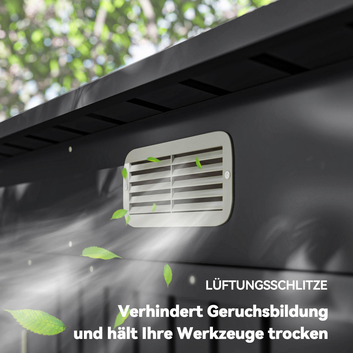 Outsunny Gerätehaus grau B/H/L: ca. 121x183x249 cm Gerätehaus - grau (249,00/121,00/183,00cm) - Outsunny