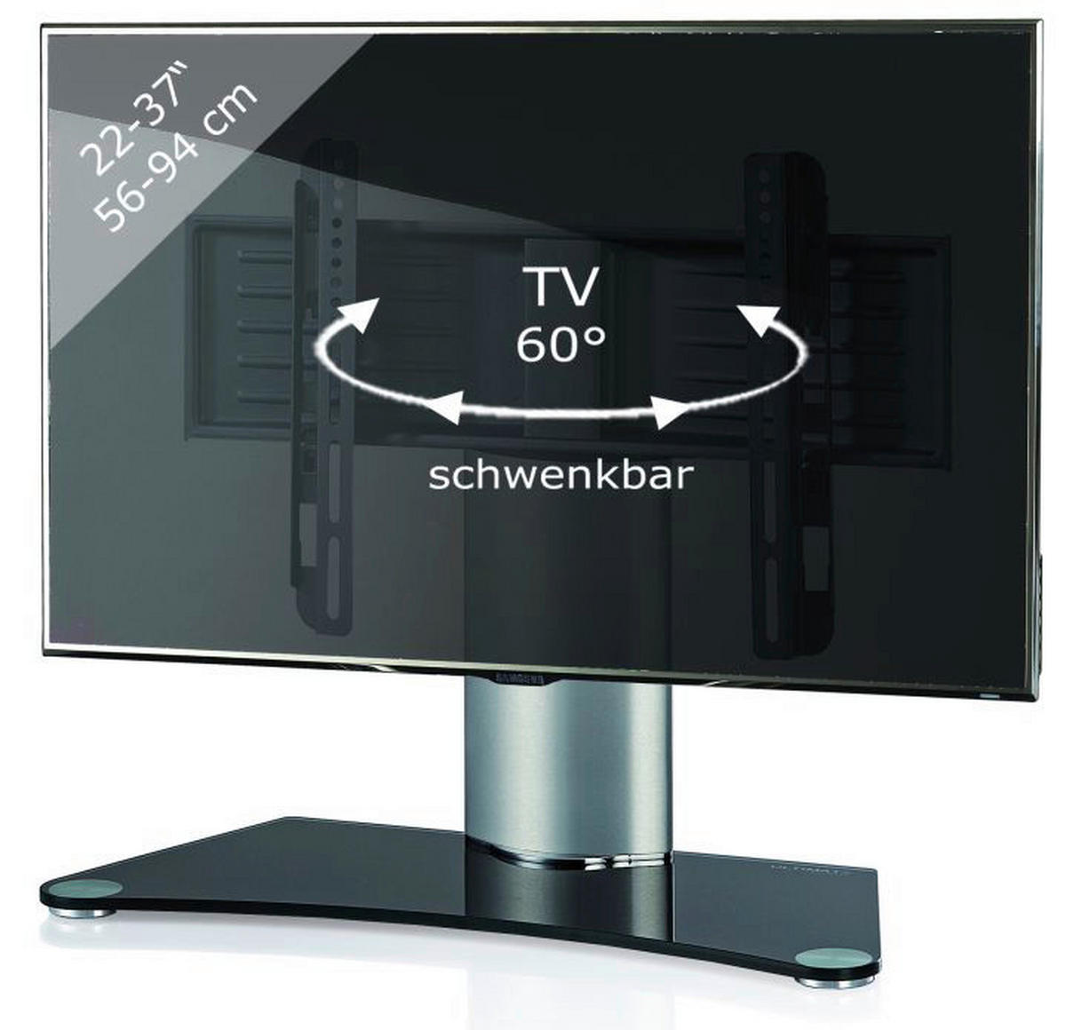 VCM Standfuß Tisch Standfuß schwarz Tisch Standfuß Windoxa - schwarz (70,00/56,00/30,00cm) - VCM