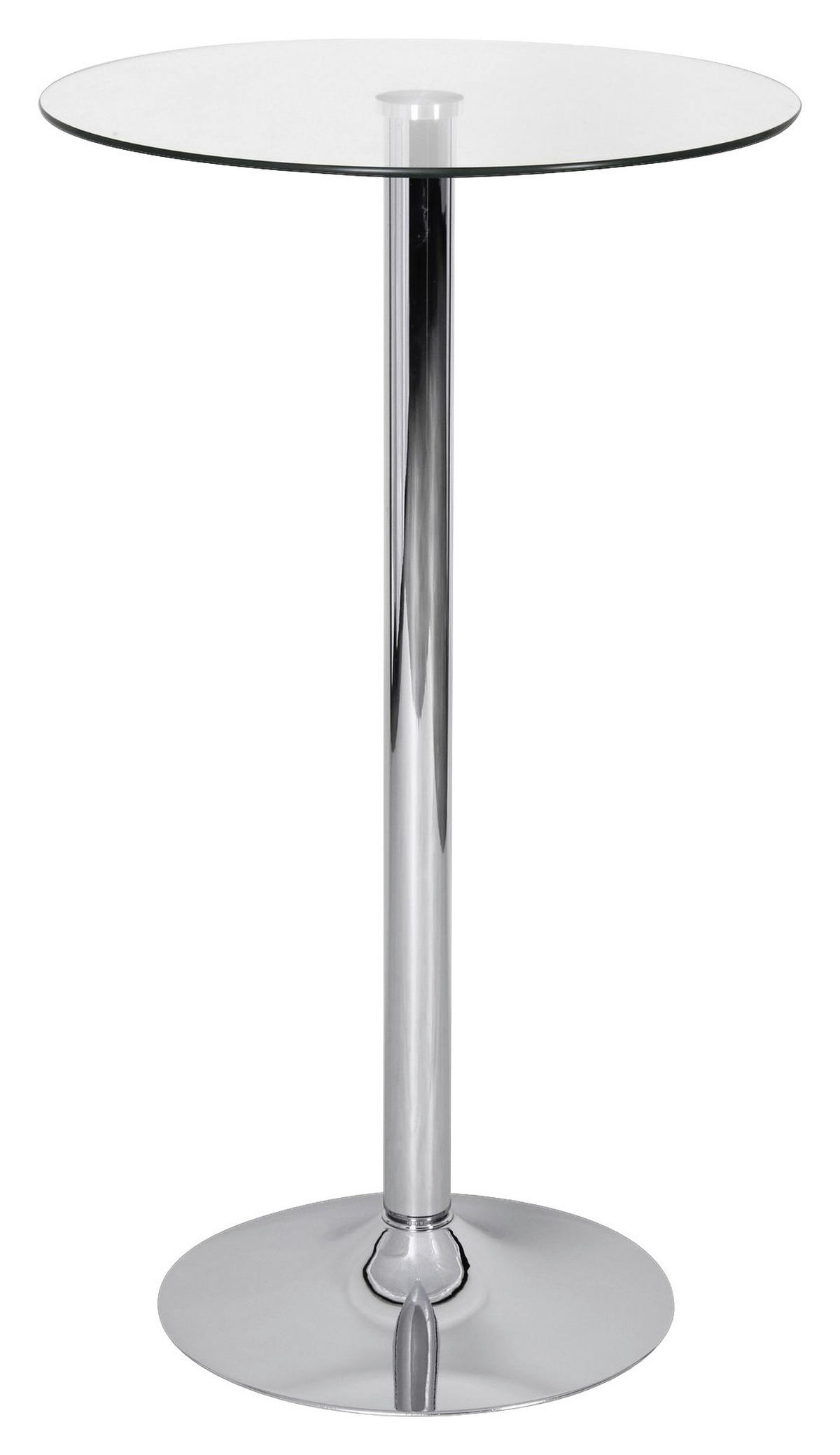 Tisch glasklar Glas B/H/T: ca. 60x105x60 cm Stehtisch - glasklar (60,00/105,00/60,00cm) - Amstyle