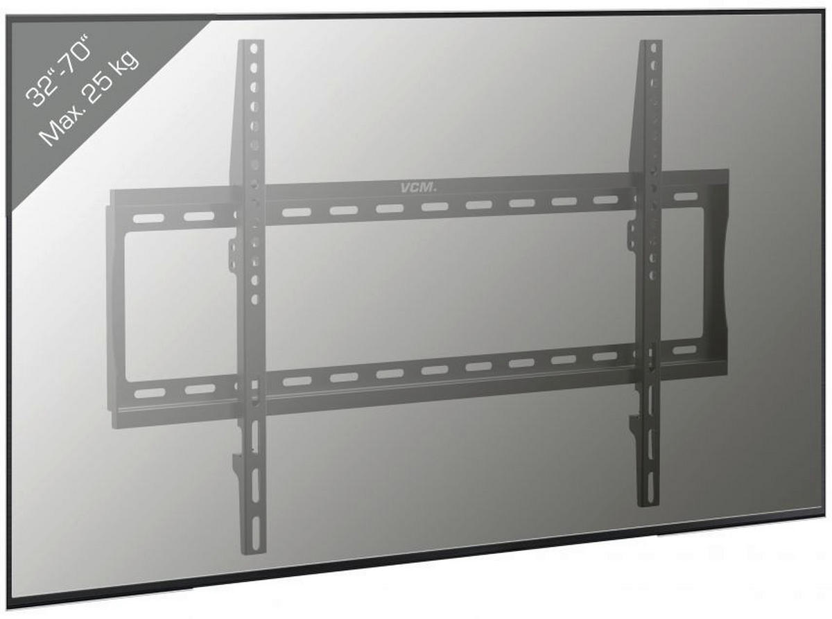 VCM TV-Wandhalterung Wandhalterung schwarz B-NS 600 TV Wandhalterung - schwarz (65,00/43,00/7,00cm) - VCM