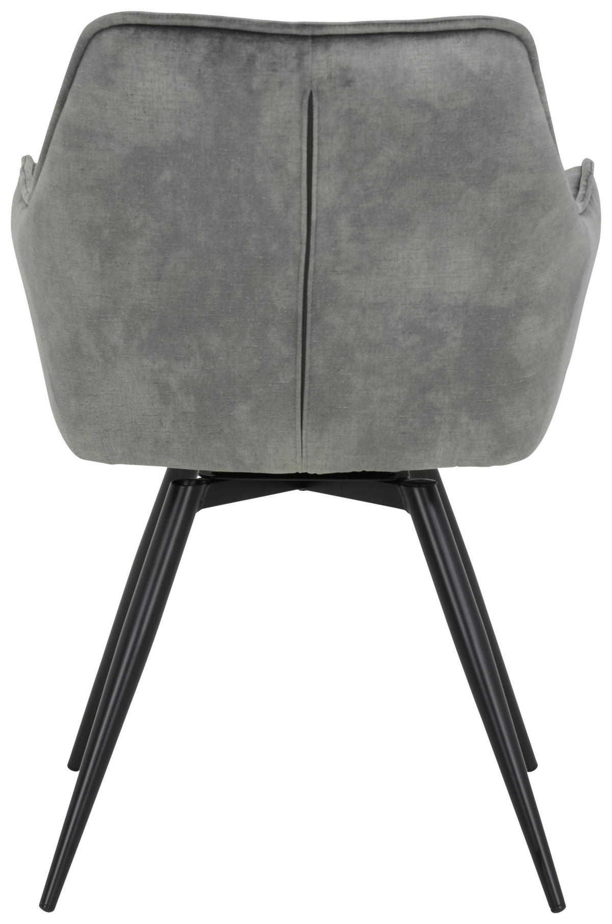 Stuhl Florentina 2er Set grau Vintage Samtoptik B/H/T: ca. 49x84x63 cm Florentina 2er Set - schwarz/grau (49,00/84,00/63,00cm) - Hela