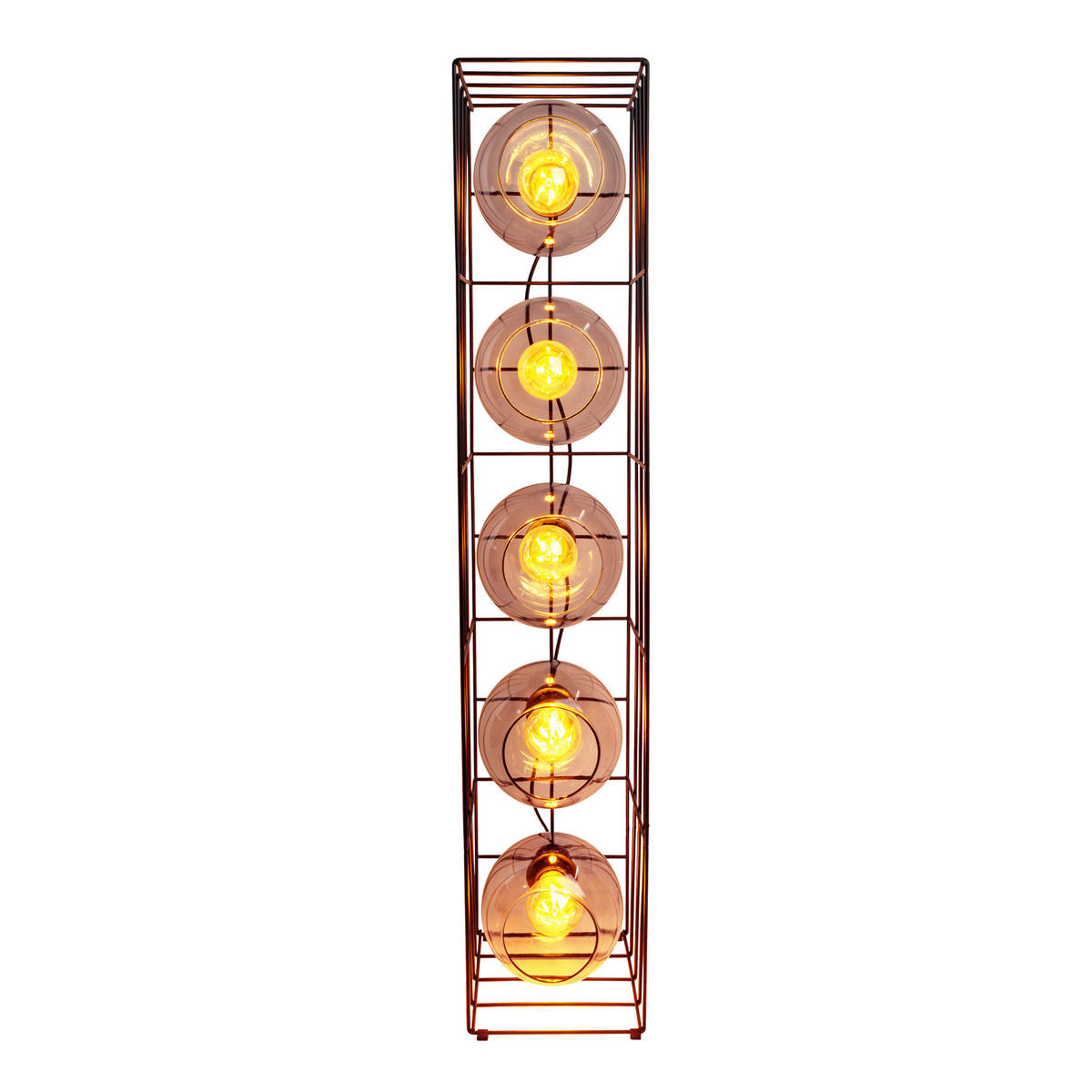 Näve Leuchten Stehleuchte 2084222 schwarz Glas Metall B/H/T: ca. 18x95x18 cm 5 Brennstellen Cesta - schwarz (18,00/95,00/18,00cm) - Näve Leuchten