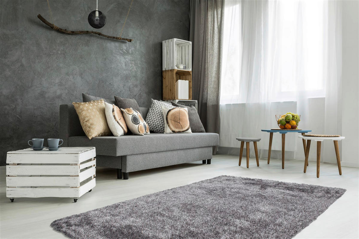 Kayoom Hochflorteppich Diamond 725 weiß B/H/L: ca. 240x4x330 cm Diamond 725 - weiß/grau (330,00/240,00/4,00cm) - Kayoom