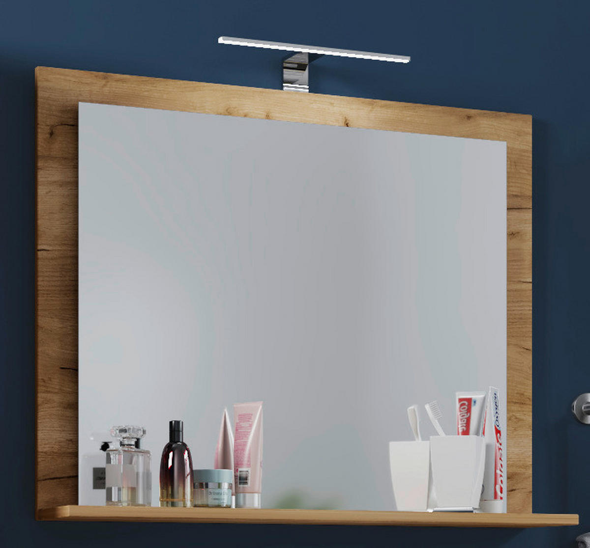 Wandspiegel Lendas Eiche Honig Nachbildung Holzwerkstoff B/H/T: ca. 60x65x17 cm Lendas - Eiche (60,00/65,00/17,00cm) - VCM Möbel