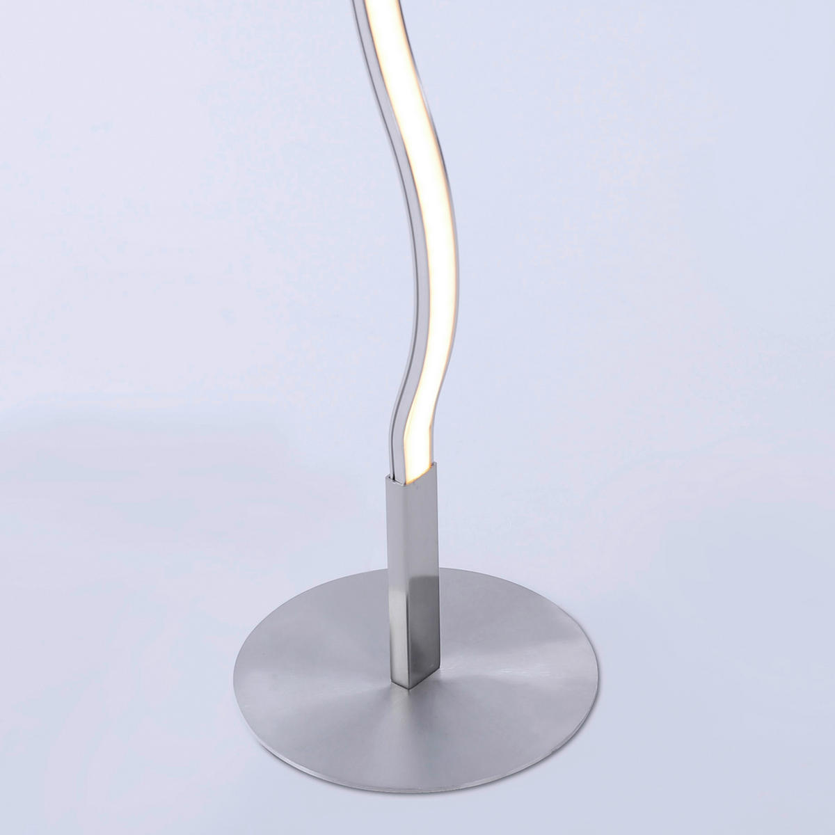 Just Light LED-Stehleuchte WAVE 15168-55 weiß stahlfarbig Metall Kunststoff B/H/T: ca. 14x120x14 cm 1 Brennstellen WAVE - weiß/stahlfarbig (14,00/120,00/14,00cm) - Just Light