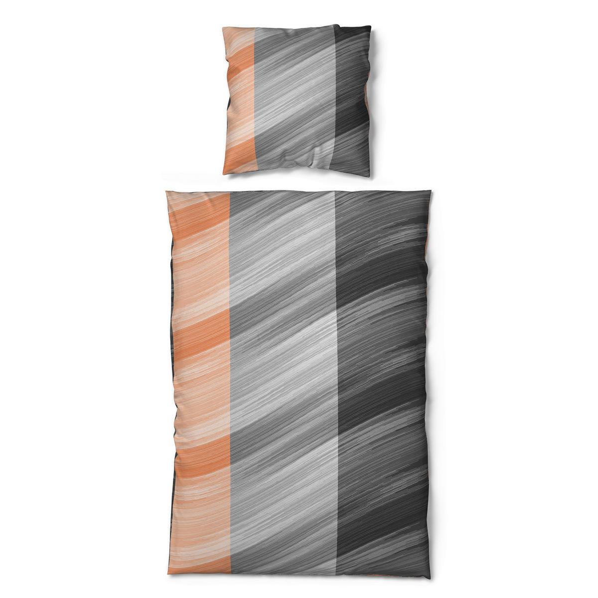 Microfaser Bettwäsche Bettwäsche_Microfaser_Wella - apricot/silber (135,00/200,00cm)