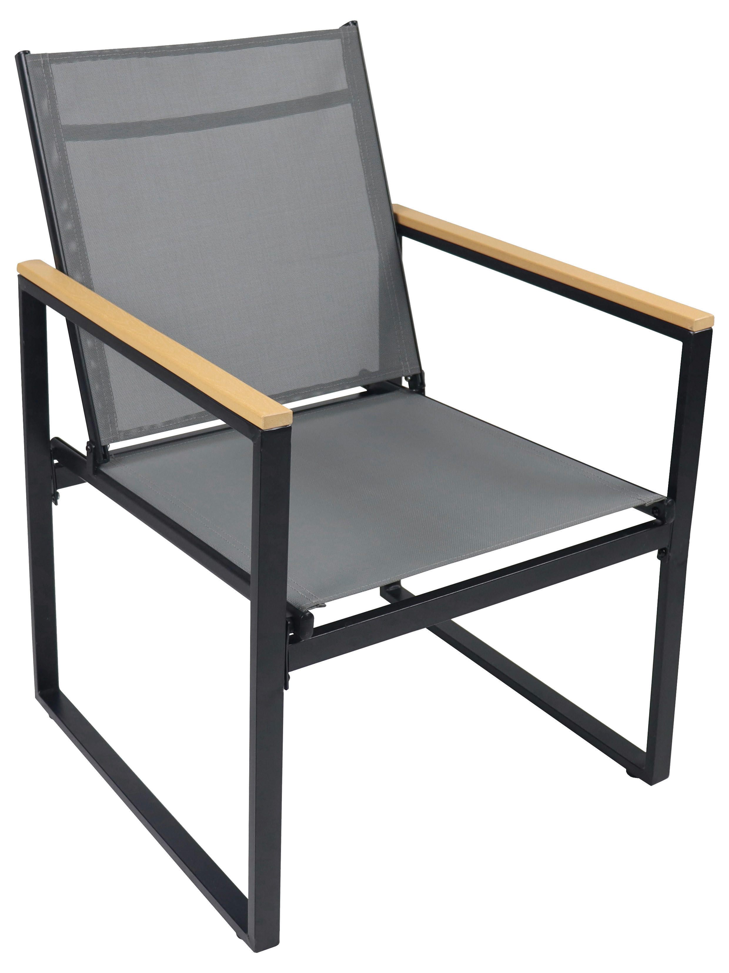 VCM Gartenstuhl anthrazit Metall B/H/L: ca. 54x83x65 cm Gartenstuhl 2er Set - anthrazit (65,00/54,00/83,00cm) - VCM