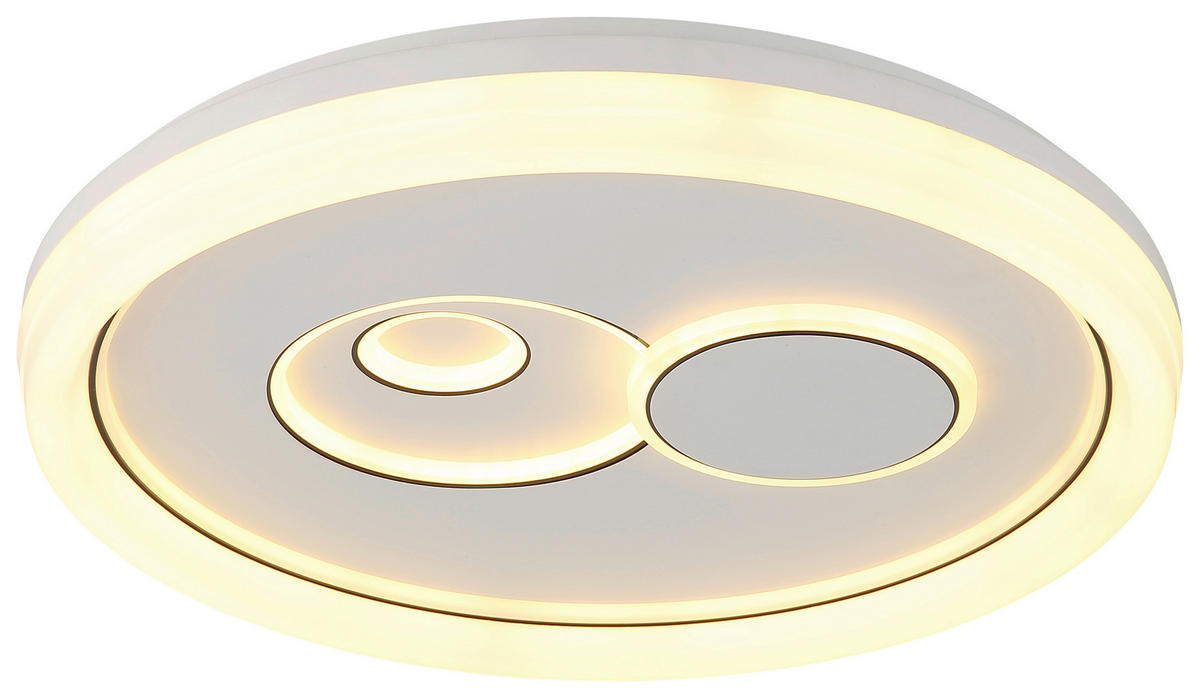 LED-Deckenleuchte Opal weiß Metall Kunststoff H/D: ca. 7x48 cm LED-Deckenleuchte_Ruiz-I - weiß/Opal (48,00/7,00cm)