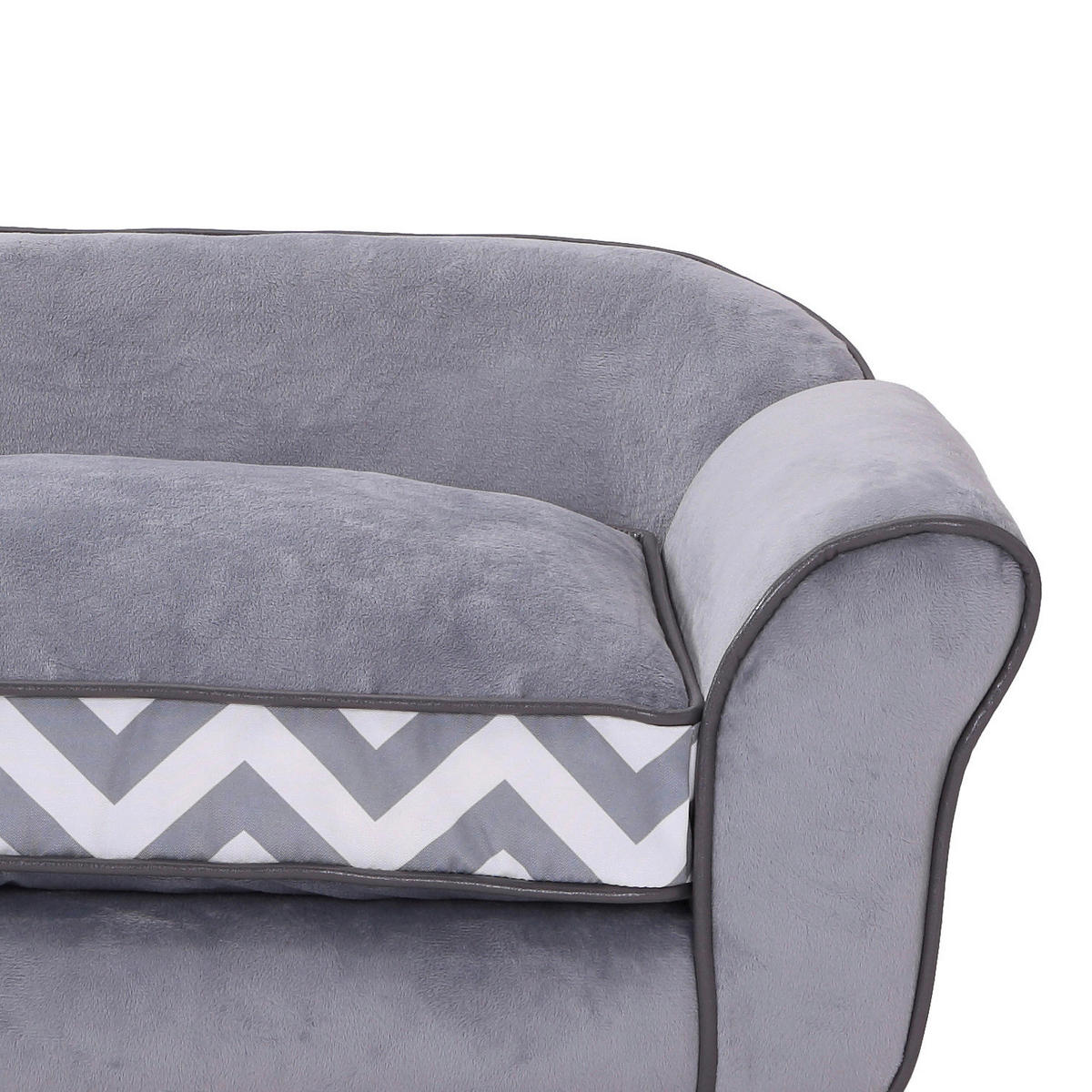 PawHut Hundesofa grau Holz B/H/L: ca. 41x33x74 cm Hundesofa - grau (74,00/41,00/33,00cm) - PawHut