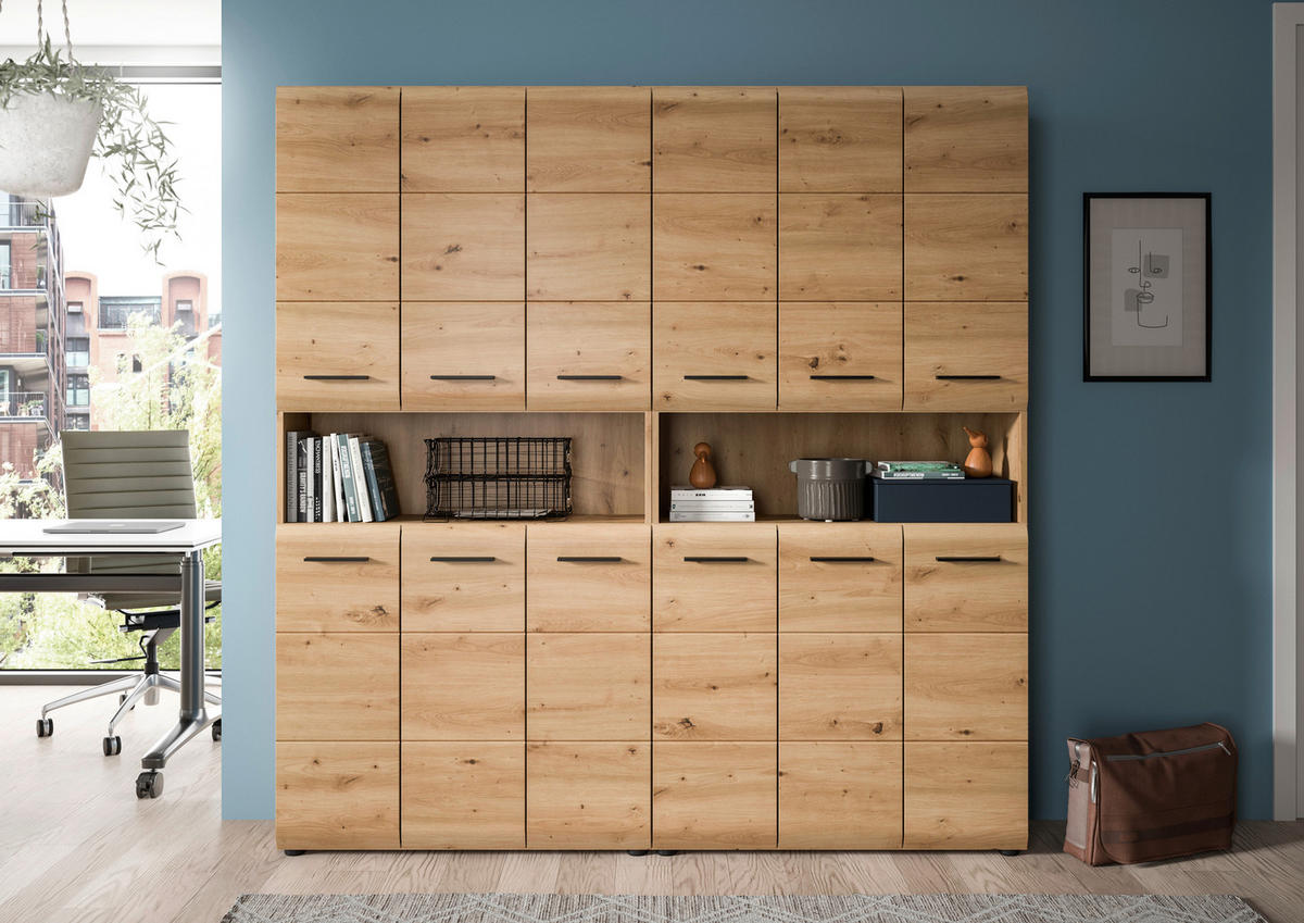 Badezimmer-Set Ice Artisan Oak Nachbildung B/H/T: ca. 180x185x30 cm Ice - (180,00/185,00/30,00cm) - xonox.home