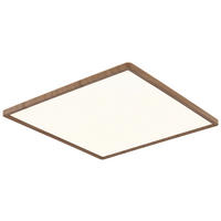 GLOBO LED-Deckenleuchte Opal braun Kunststoff B/H/T: ca. 42x2,5x42 cm SAPANA - braun/Opal (42,00/2,50/42,00cm) - GLOBO
