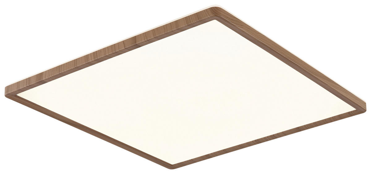 GLOBO LED-Deckenleuchte Opal braun Kunststoff B/H/T: ca. 42x2,5x42 cm SAPANA - braun/Opal (42,00/2,50/42,00cm) - GLOBO