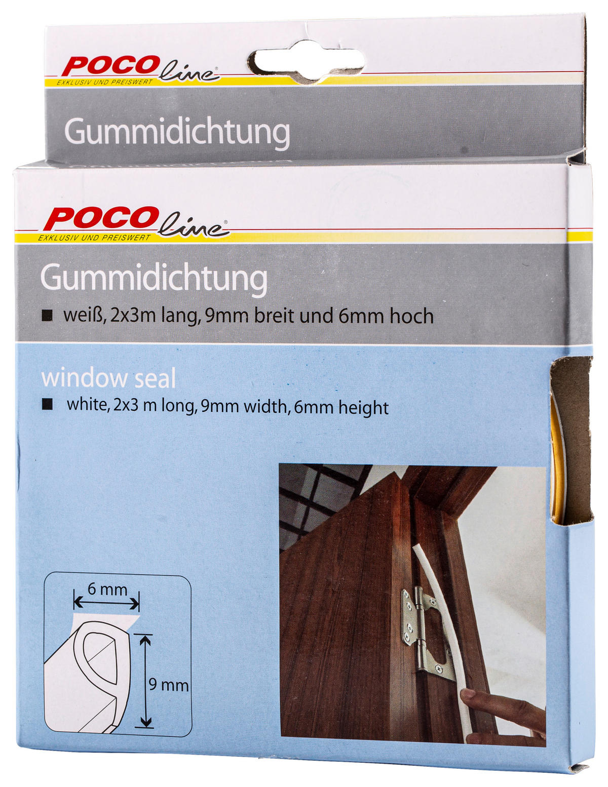 POCOline Profildichtungen weiß L: ca. 600 cm P-Profil-Gummidichtung 6m - weiß (600,00cm) - POCOline