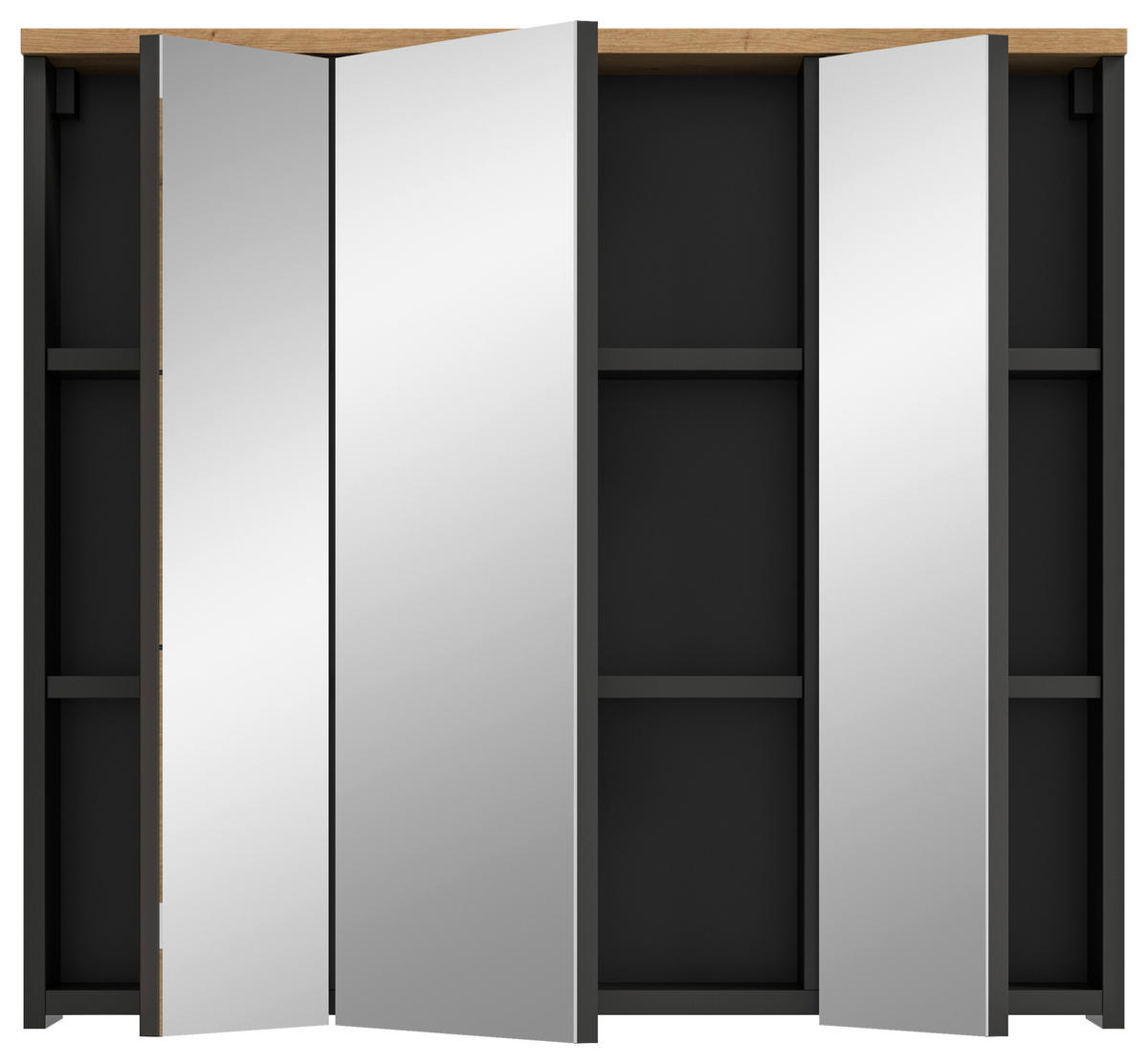 Spiegelschrank Canu Basalt Eiche Artisan Nachbildung B/H/T: ca. 80x73x21 cm Canu - Eiche/Basalt (80,00/73,00/21,00cm) - xonox.home