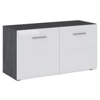 Sitzbank Salve Rauchsilber Nachbildung weiß Hochglanz B/H/T: ca. 90x48x35 cm Salve - weiß (90,00/48,00/35,00cm)