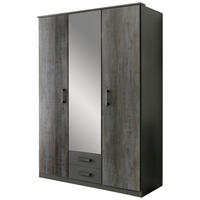 Kleiderschrank Duisburg Graphit B/H/T: ca. 135x199x58 cm Duisburg - Graphit (135,00/199,00/58,00cm)