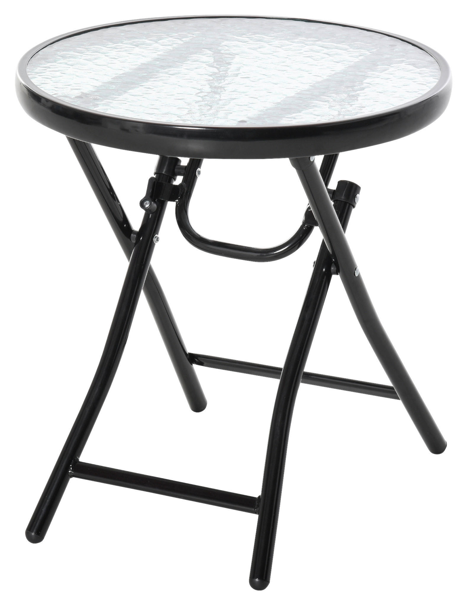 Outsunny Gartentisch schwarz Metall H/D: ca. 50x45 cm Gartentisch - schwarz (45,00/50,00cm) - Outsunny