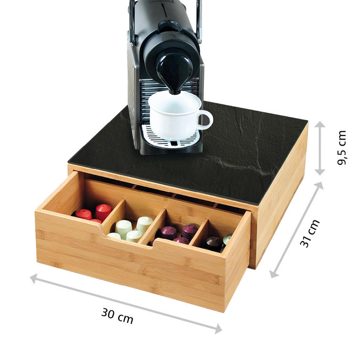 Kesper Box mit Schublade natur B/H/L: ca. 31x9,8x30 cm Box_mit_Schublade - natur (30,00/31,00/9,80cm) - Kesper