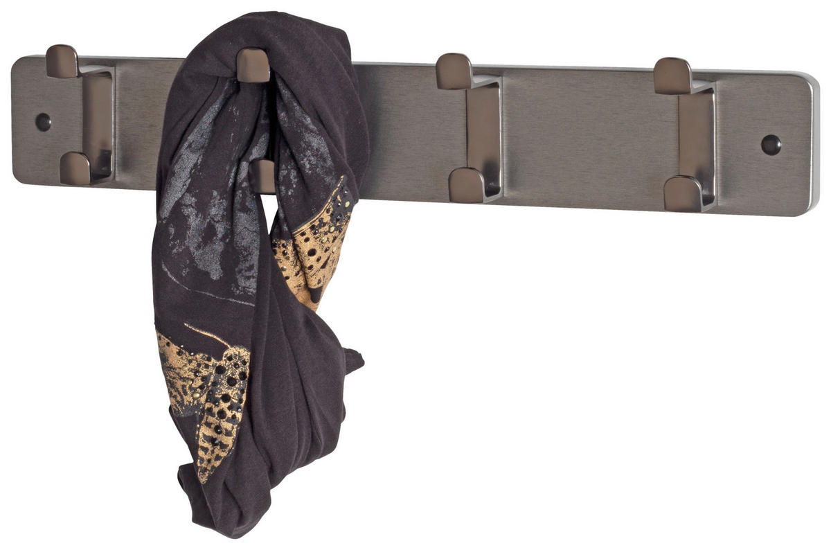 Garderobenleiste  grau Metall B/H/T: ca. 45x7x6 cm Freddy_1_Garderobenleiste 55700 - grau (45,00/7,00/6,00cm)