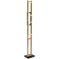 GLOBO LED-Stehleuchte ILLA 67266S dunkelbraun mattschwarz Metall MDF B/H/L: ca. 20x150x25 cm 1 Brennstellen ILLA - dunkelbraun/mattschwarz (25,00/20,00/150,00cm) - GLOBO