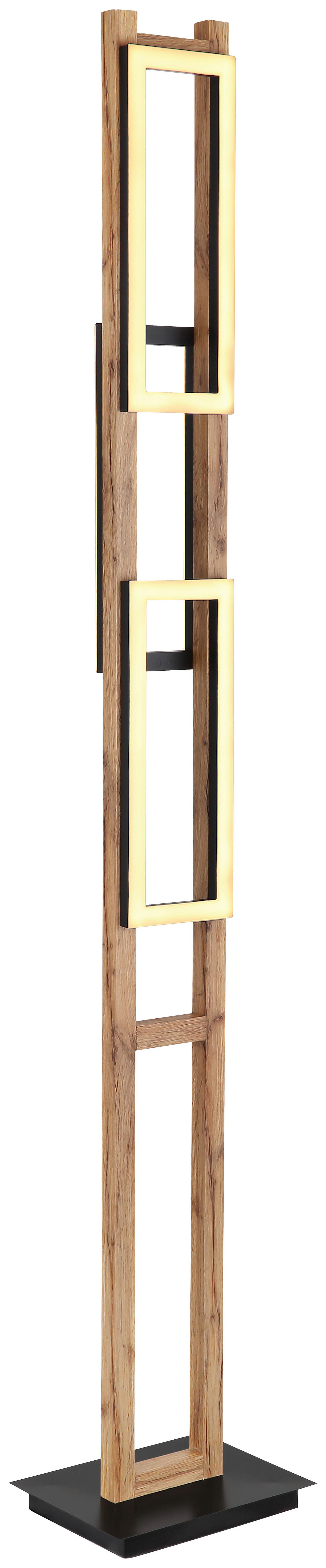 GLOBO LED-Stehleuchte ILLA 67266S dunkelbraun mattschwarz Metall MDF B/H/L: ca. 20x150x25 cm 1 Brennstellen ILLA - dunkelbraun/mattschwarz (25,00/20,00/150,00cm) - GLOBO
