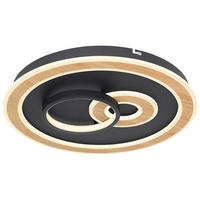 GLOBO LED-Deckenleuchte 48551-50SH dunkelbraun mattschwarz Kunststoff Metall H/D: ca. 7x50 cm CHESSY - dunkelbraun/mattschwarz (50,00/7,00cm) - GLOBO