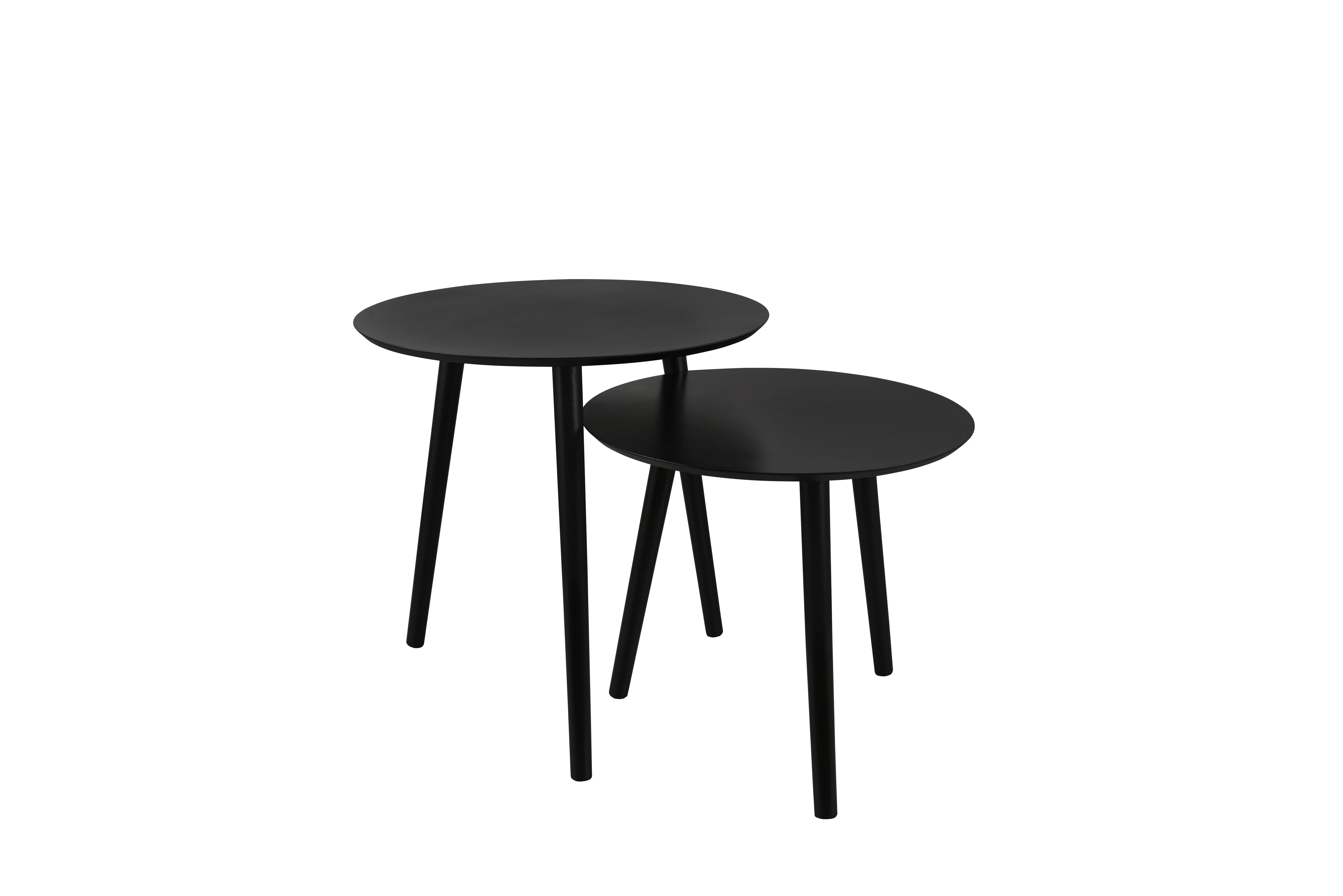 Beistelltisch Vilma schwarz H/D: ca. 50x50 cm Vilma - schwarz (50,00/50,00cm)