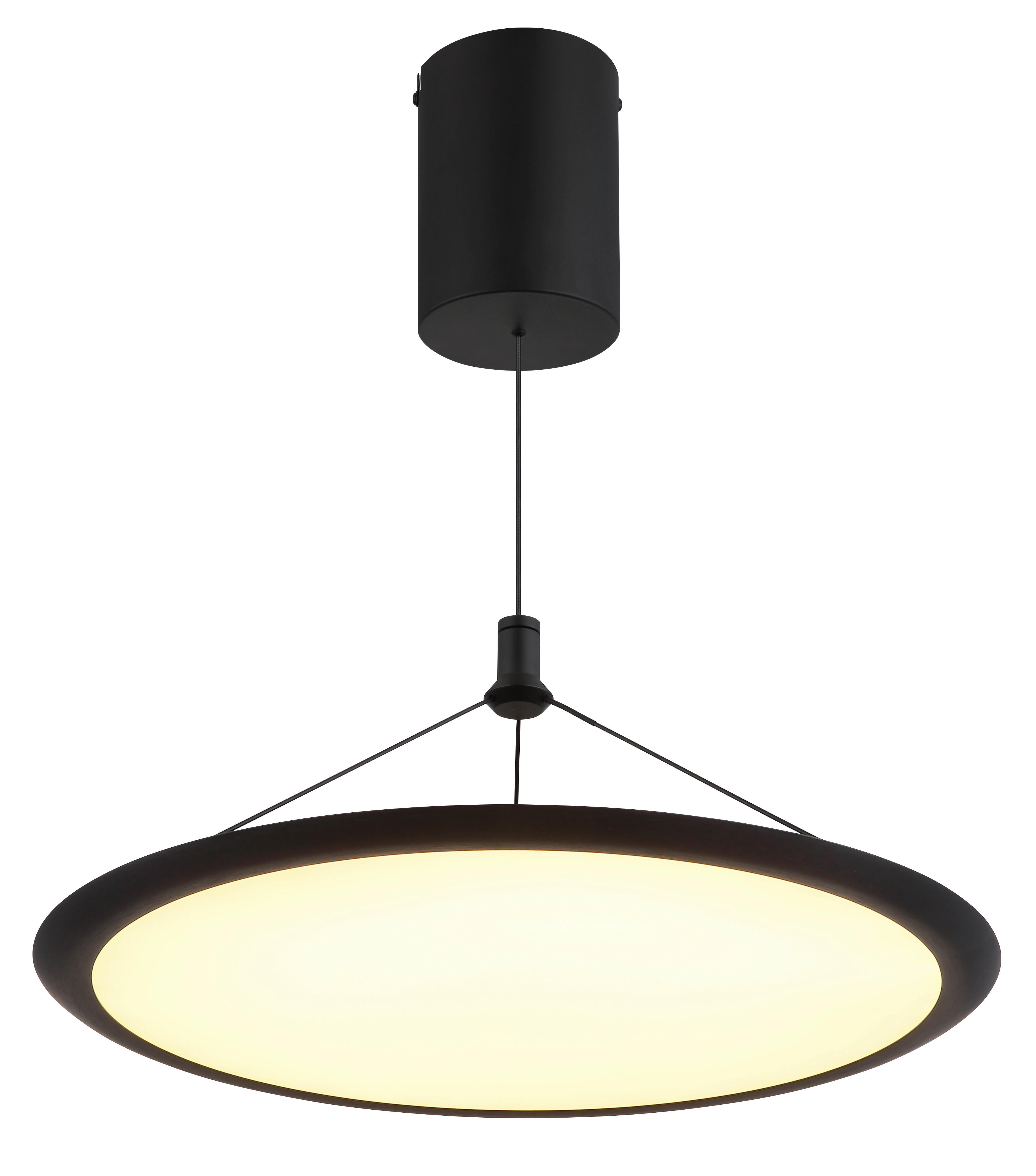 GLOBO LED-Pendelleuchte SUNA 67319 Opal mattschwarz Kunststoff Metall H/D: ca. 150x50,8 cm 1.0 Brennstellen SUNA - Opal/mattschwarz (50,80/150,00cm) - GLOBO