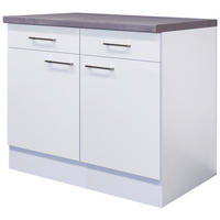 Unterschrank Vita weiß matt B/H/T: ca. 100x86x60 cm Vita - Beton/weiß (100,00/86,00/60,00cm) - Flex-Well