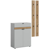 Garderobe Naro weiß Evoke Oak Nachbildung B/H/T: ca. 150x194x37 cm Naro - weiß (150,00/194,00/37,00cm) - xonox.home